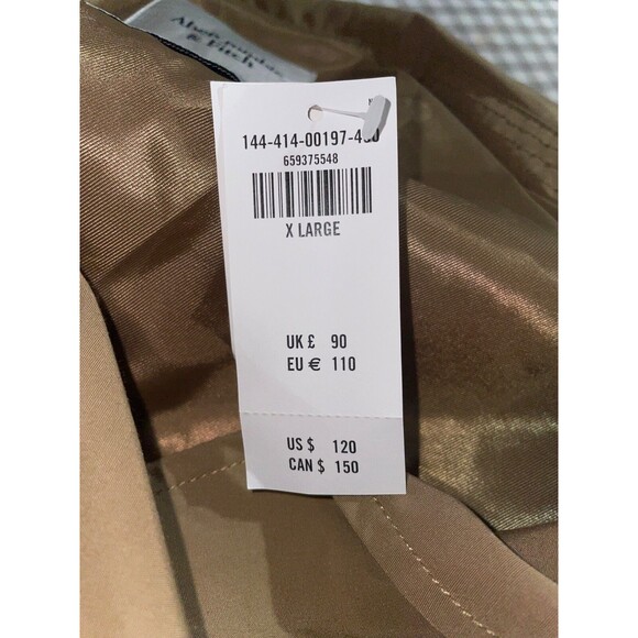 Abercrombie & Fitch Women's Relaxed Short Trench Coat size XL NWT Caramel - Picture 8 of 11
